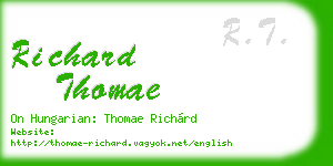 richard thomae business card